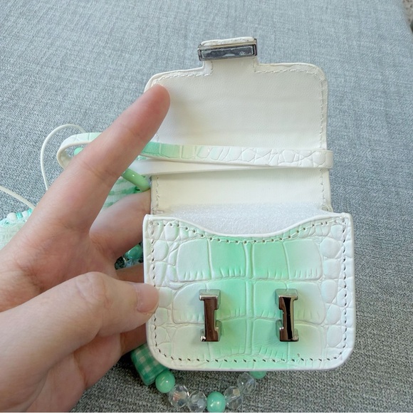 Mint Green Croc Mini Bag Charm Set | Mix & Match Keychain - Picture 6 of 12